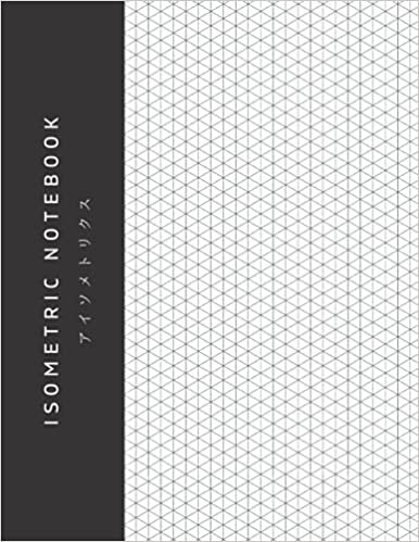 indir Isometric Notebook: Isometric Graph Paper Notebook (8.5 x 11 Inches) with Grid of Equilateral Triangles Vol 1 | 3D Design Iso Grid Paper Pad for ... with Pencil-Friendly Subtle Light Grey Lines