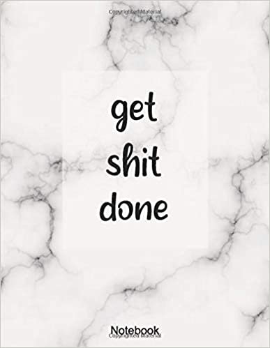 indir Get Shit Done, 2021 Weekly and Monthly planner: Marble Minimalist planner notebook - Elegant daily schedule agenda for 2021 - 131 pages - 8.5&quot;x11&quot;