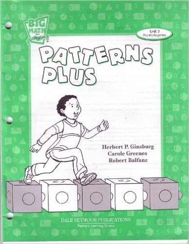 Dale Seymour Publications Big Math for Little Kids Pre-K Unit 3 Patterns Plus Teacher Guide 2003c