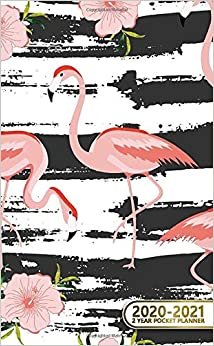 indir 2020-2021 2 Year Pocket Planner: Cute Two-Year (24 Months) Monthly Pocket Planner &amp; Agenda | 2 Year Organizer with Phone Book, Password Log &amp; Notebook | Nifty Tropical Flamingo Lined Print
