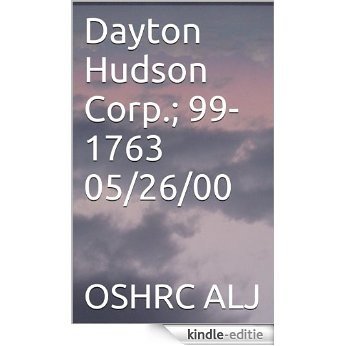 Dayton Hudson Corp.; 99-1763  05/26/00 (English Edition) [Kindle-editie]