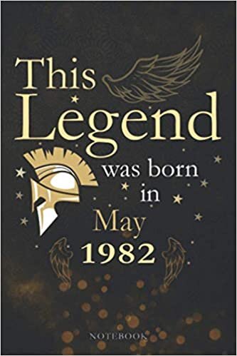 indir This Legend Was Born In May 1982 Lined Notebook Journal Gift: Agenda, Appointment , 6x9 inch, Paycheck Budget, Appointment, Monthly, 114 Pages, PocketPlanner