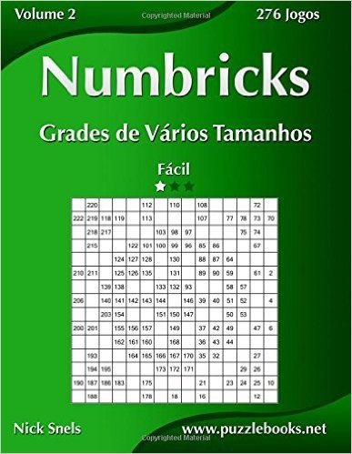 Numbricks Grades de Varios Tamanhos - Facil - Volume 2 - 276 Jogos