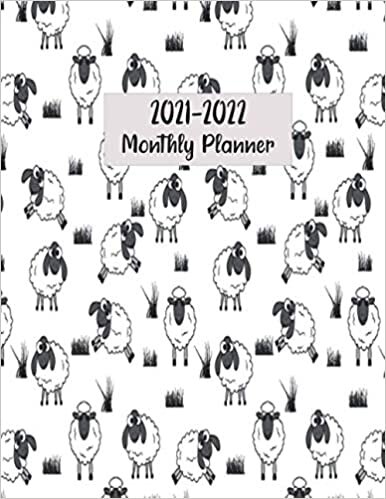 2021-2022 Monthly Planner: Sheep Planner diary, Calendar, Notes, Contact Organizer, Agenda, 2 Year Monthly Planner, Sheep gifts for women, men, boys, girls.