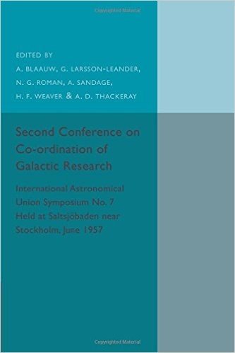 Second Conference on Co-Ordination of Galactic Research: International Astronomical Union Symposium No.7 - Held at Saltsjobaden Near Stockholm, June 1957