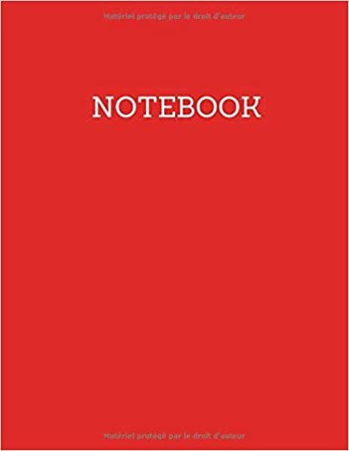 indir Carnet de notes : Carnet non ligné : Large (21,59 x 27,94) - 100 Pages - Couverture Rouge: (cahier de note, carnet de notes, carnet de gratitude, ... recette, agenda, carnet de dessin, bloc note)