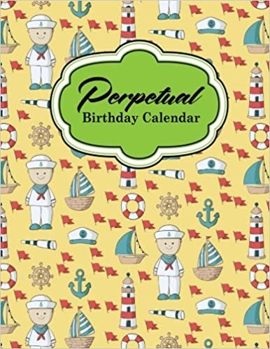 indir Perpetual Birthday Calendar: Important Dates Record Book, Personal Calendar Of Important Celebrations Plus Gift Log, Cute Navy Cover: Volume 54 (Perpetual Birthday Calendars)