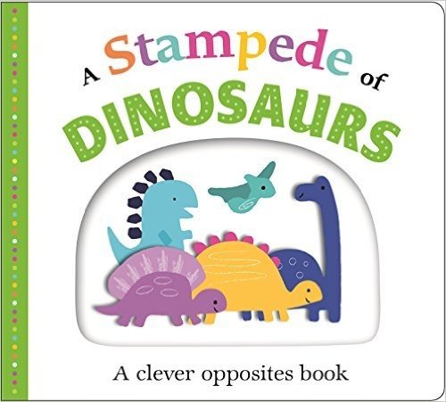 Picture Fit Board Books: A Stampede of Dinosaurs (Large): An Opposites Book