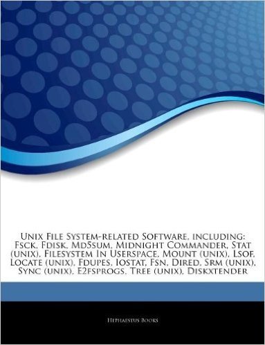 Articles on Unix File System-Related Software, Including: Fsck, Fdisk, Md5sum, Midnight Commander, Stat (Unix), Filesystem in Userspace, Mount (Unix),