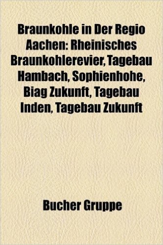 Braunkohle in Der Regio Aachen: Rheinisches Braunkohlerevier, Tagebau Hambach, Sophienhohe, Biag Zukunft, Tagebau Inden, Tagebau Zukunft