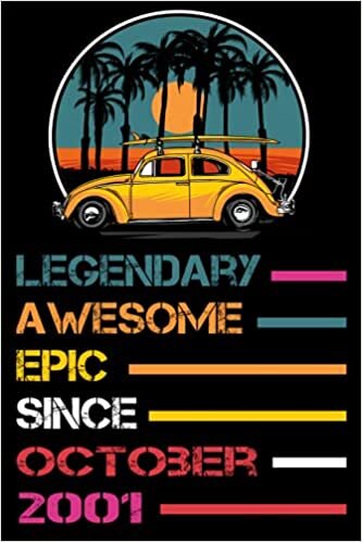 indir 20th Birthday Gifts : Legendary Awesome Epic Since October 2001: Funny Personalized Notebook, 20th Anniversary Gifts for Him Husband, 20th Birthday ... Journal ) | Great Alternative to a Card