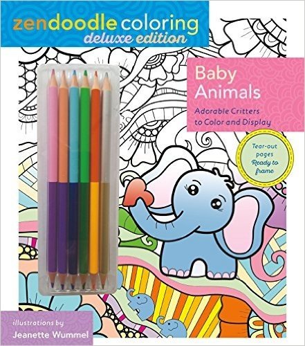 Zendoodle Coloring: Baby Animals: Deluxe Edition with Pencils