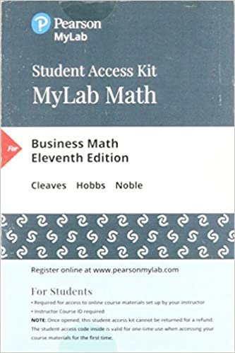 Mylab Math with Pearson Etext -- 24 Month Standalone Access Card -- For Business Math