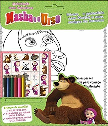 Masha e o Urso. Colorindo com Adesivos