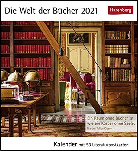 Die Welt der Bücher Kalender 2021: Kalender mit 53 Literaturpostkarten