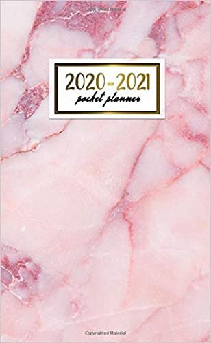 indir 2020-2021 Pocket Planner: Cute Pink Marble Two-Year (24 Months) Monthly Pocket Planner &amp; Agenda | 2 Year Organizer with Phone Book, Password Log &amp; Notebook
