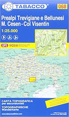 indir Prealpi Trevigiane e Bellunesi / Cesen / Visentin (CARTES TOPOGRAHIQ - 1/25.000)