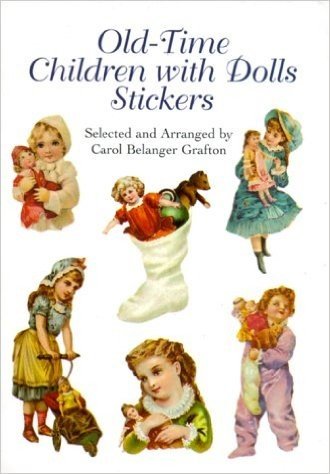 Old-Time Children with Dolls Stickers