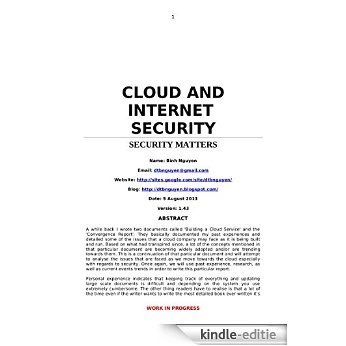 CLOUD AND INTERNET SECURITY: SECURITY MATTERS (English Edition) [Kindle-editie]
