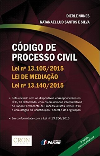 Código de Processo Civil. Lei Nº 13.105/2015, Lei de Mediação, Lei Nº 13.140/2015 baixar