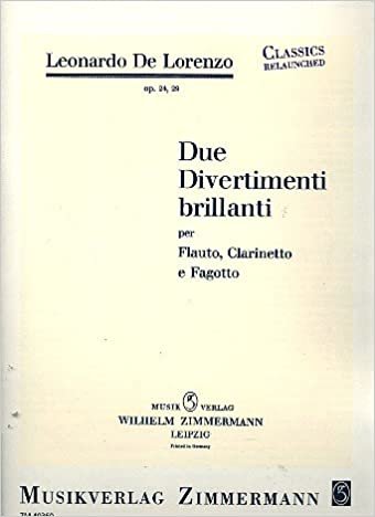 Due Divertimenti brillanti: op. 24, op. 29. Flöte, Klarinette und Fagott. Stimmensatz. (Classics Relaunched)