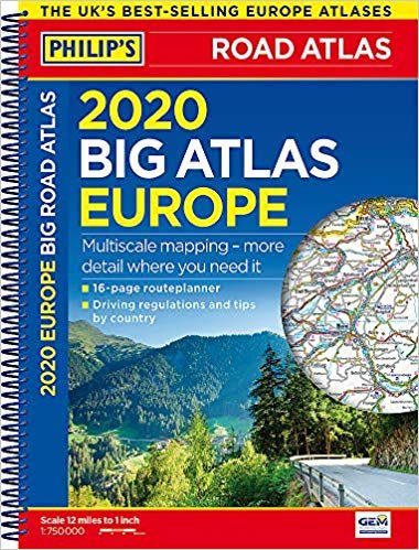 Philip's Big Road Atlas Europe: Spiral A3: (A3 Spiral binding)