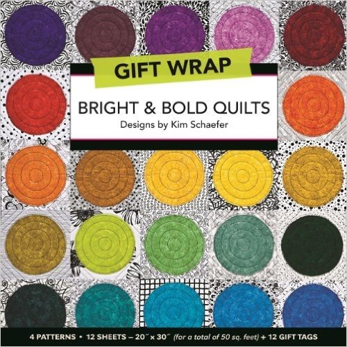 Bright & Bold Quilts Gift Wrap: 4 Patterns, 12 Sheets 20" X 30 for a Total of 50 SQ. Ft. + 12 Gift Tags