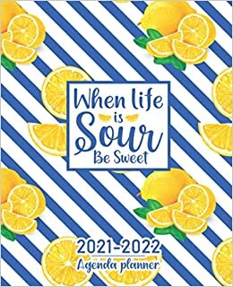 indir 2021-2022 Agenda Planner: Cool Monthly Budget Organizer, Goal &amp; Your Expectations, Planner Weekly, Contact, Birthday, Anniversary Notes Logbook-2 Year Large Monthly Lemon Agenda Yellow Planner For Mom