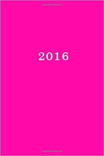 2016: Kalender/Agenda: 1 Week Op 2 Pagina's, Formaat CA. A5, Kaft Pink