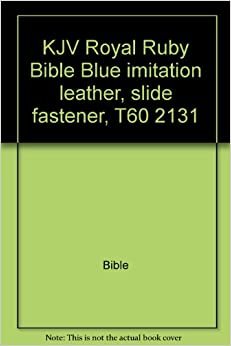 KJV Royal Ruby Bible Blue imitation leather, slide fastener, T60 2131