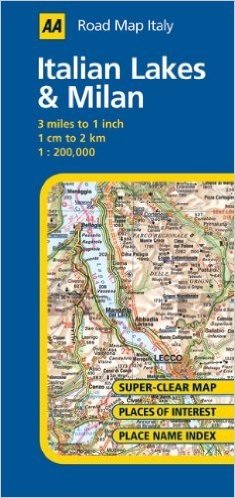 AA Road Map Italy: Italian Lakes & Milan
