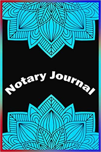 indir Notary Journal: Blank Lined pages journal / Blue Mandala Cover / Notary Public Journal Record Log Book / 120 pages, 6x9 soft cover, Matte finish / gifts for Notary Public