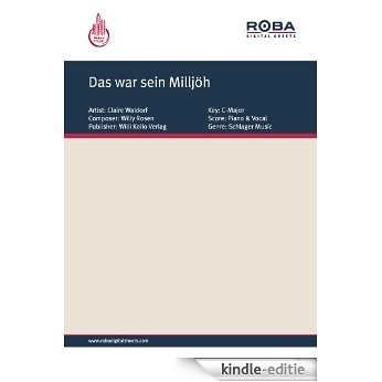 Das war sein Milljöh (German Edition) [Kindle-editie]