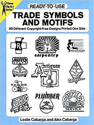indir Ready-to-use Trade Symbols and Motifs: 88 Different Copyright-free Designs Printed on One Side (Dover Clip Art): 88 Different Copyright-Free Designs Printed One Side (Dover Clip Art Ready-to-Use)