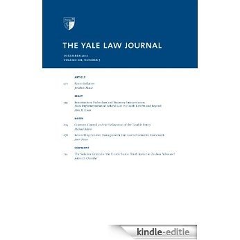 Yale Law Journal: Volume 121, Number 3 - December 2011 (English Edition) [Kindle-editie]