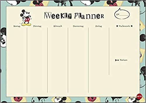 Mickey Mouse Weekly Planner A4: Wochenkalender, immerwährend. 53 Blatt für genau ein Jahr