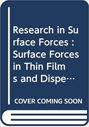 Research in Surface Forces : Surface Forces in Thin Films and Disperse Systems