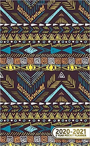 indir 2020-2021 2 Year Pocket Planner: Pretty Ethnic Two-Year Monthly Pocket Planner and Organizer | 2 Year (24 Months) Agenda with Phone Book, Password Log &amp; Notebook | NIfty Tribal Pattern