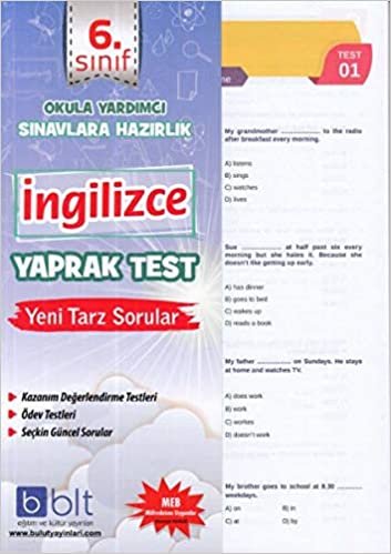 Bulut 6.Sınıf İngilizce Yaprak Test Yeni