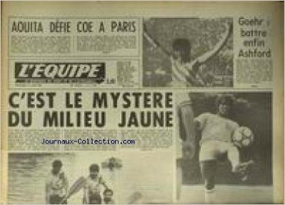 EQUIPE (L') [No 11532] du 10/06/1983 - AOUITA DEFIE COE A PARIS - GOEHR - BATTRE ENFIN ASHFORD - C'EST LE MYSTERE DU MILIEU JAUNE.
