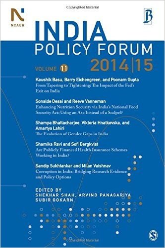 India Policy Forum 2014-15: Volume 11