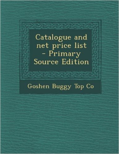Catalogue and Net Price List baixar