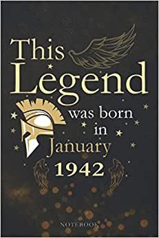 indir This Legend Was Born In January 1942 Lined Notebook Journal Gift: PocketPlanner, Appointment, Monthly, 114 Pages, Appointment , Agenda, Paycheck Budget, 6x9 inch