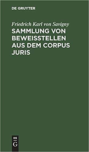 Sammlung von Beweisstellen aus dem Corpus juris