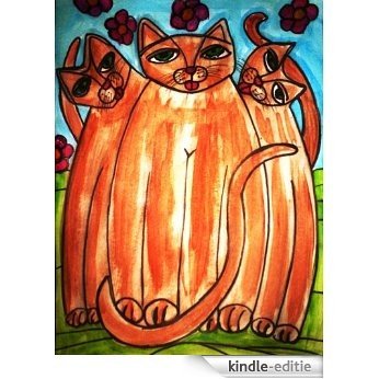 Comical Abstract Folk Art Cats (English Edition) [Kindle-editie]