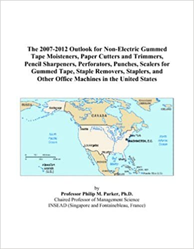 The 2007-2012 Outlook for Non-Electric Gummed Tape Moisteners, Paper Cutters and Trimmers, Pencil Sharpeners, Perforators, Punches, Scalers for Gummed ... Other Office Machines in the United States