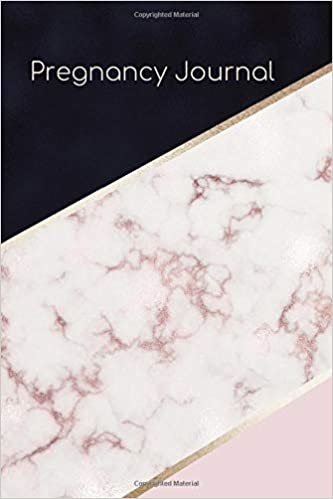 Pregnancy Journal: Rose Marble Memory Book. Notebook Diary For Moms-To-Be (6x9, 110 Lined Pages)