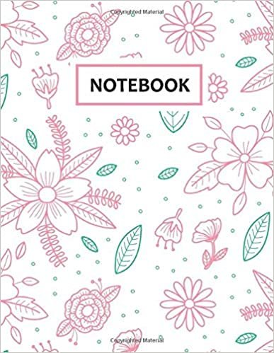 indir Notebook: Floral Blooms (8.5 x 11 Inches)