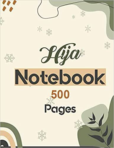 indir Hija Notebook 500 Pages: Lined Journal for writing 8.5 x 11| Writing Skills Paper Notebook Journal | Daily diary Note taking Writing sheets