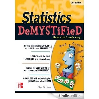 Statistics DeMYSTiFieD, 2nd Edition [Kindle-editie]